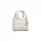 Dior Mini Lady Dior Bag in Cannage Lambskin - Latte