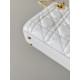 Dior Mini Lady Dior Bag in Cannage Lambskin - Latte