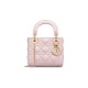 Dior Mini Lady Dior Bag in Cannage Lambskin - Pink