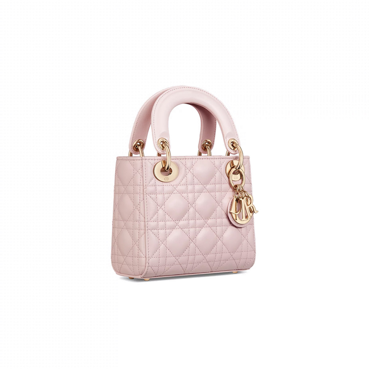 Dior Mini Lady Dior Bag in Cannage Lambskin - Pink