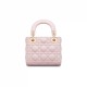 Dior Mini Lady Dior Bag in Cannage Lambskin - Pink