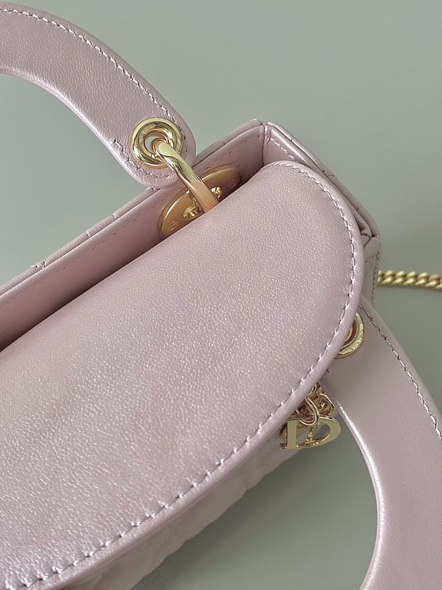 Dior Mini Lady Dior Bag in Cannage Lambskin - Pink