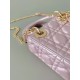 Dior Mini Lady Dior Bag in Cannage Lambskin - Pink