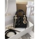 Dior Mini Lady Dior Bag in Patent Cannage Calfskin - Black