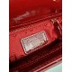 Dior Mini Lady Dior Bag in Patent Cannage Calfskin - Cherry Red