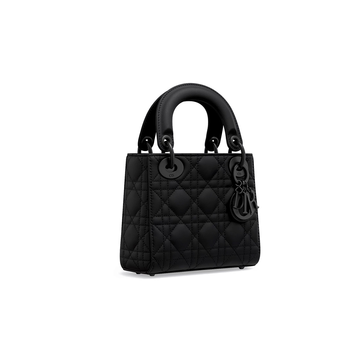 Dior Mini Lady Dior Bag in Cannage Calfskin - Ultramatte Black