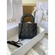 Dior Mini Lady Dior Bag in Cannage Calfskin - Ultramatte Black