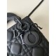 Dior Mini Lady Dior Bag in Cannage Calfskin - Ultramatte Black