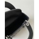 Dior Mini Lady Dior Bag in Strass Cannage Satin - Black