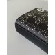 Dior Mini Lady Dior Bag in Strass Cannage Satin - Black