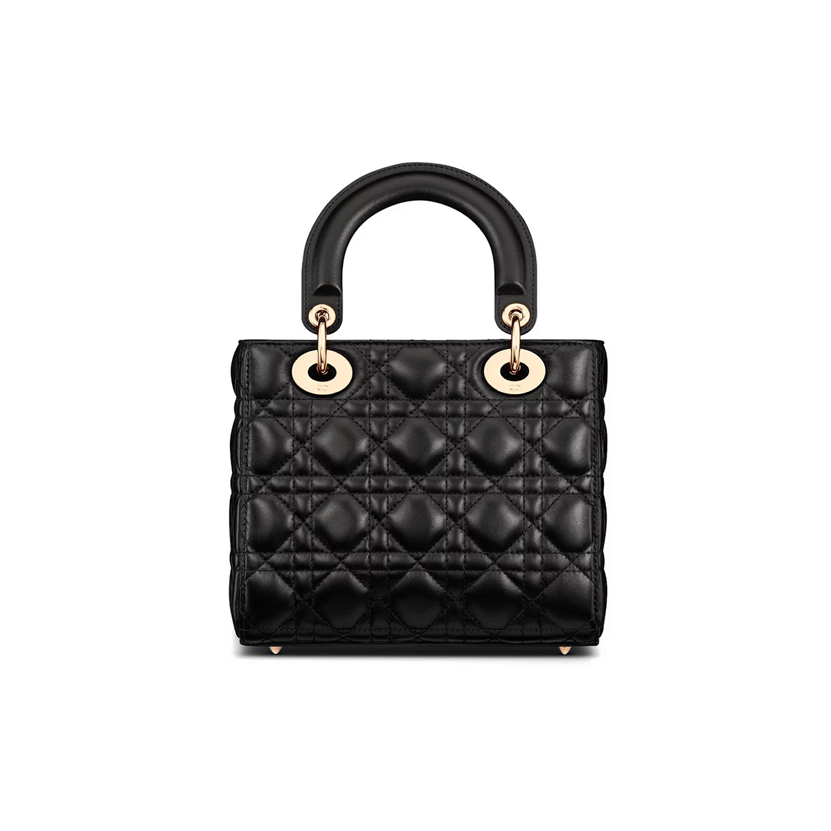 Dior Small Lady Dior Bag in Cannage Lambskin - Black