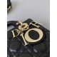 Dior Small Lady Dior Bag in Cannage Lambskin - Black