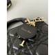 Dior Small Lady Dior Bag in Cannage Lambskin - Black