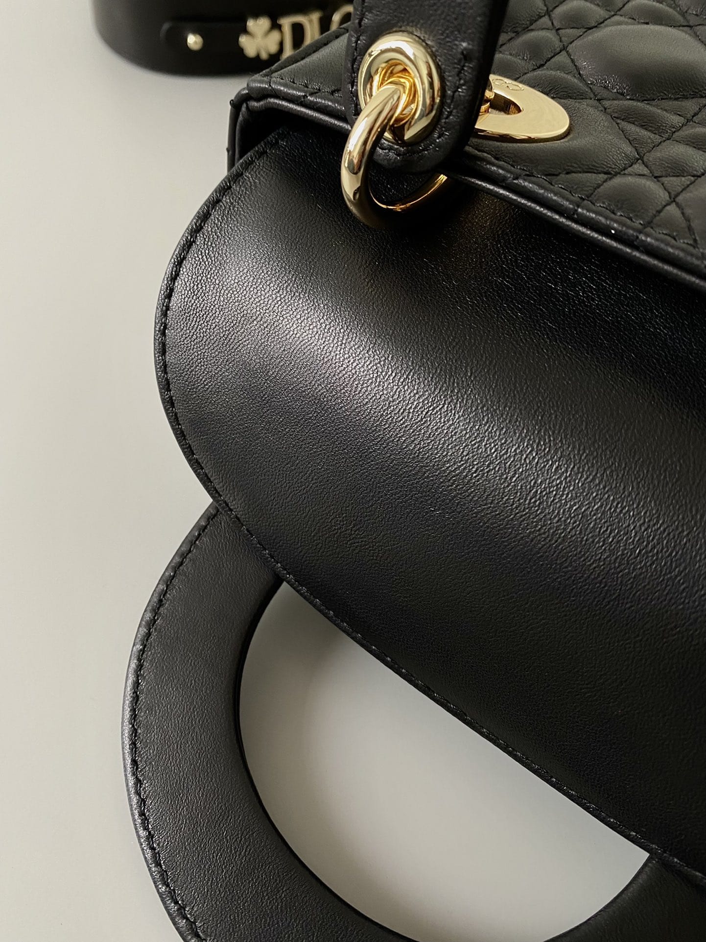 Dior Small Lady Dior Bag in Cannage Lambskin - Black