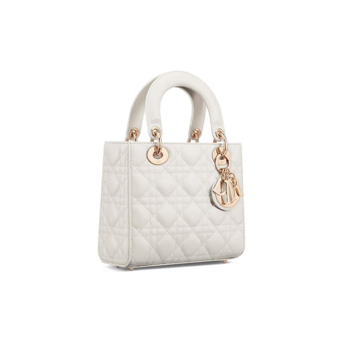 Dior Small Lady Dior Bag in Cannage Lambskin - Latte