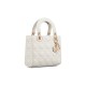 Dior Small Lady Dior Bag in Cannage Lambskin - Latte