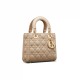 Dior Small Lady Dior Bag in Cannage Lambskin - Sand Colored