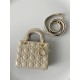 Dior Small Lady Dior Bag in Cannage Lambskin - Sand Colored