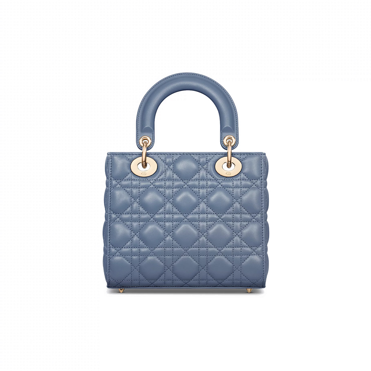 Dior Small Lady Dior Bag in Cannage Lambskin - Denim Blue