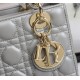 Dior Small Lady Dior Bag in Cannage Lambskin - Stone Gray