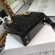 Dior Small Lady Dior Bag in Patent Cannage Calfskin - Black 