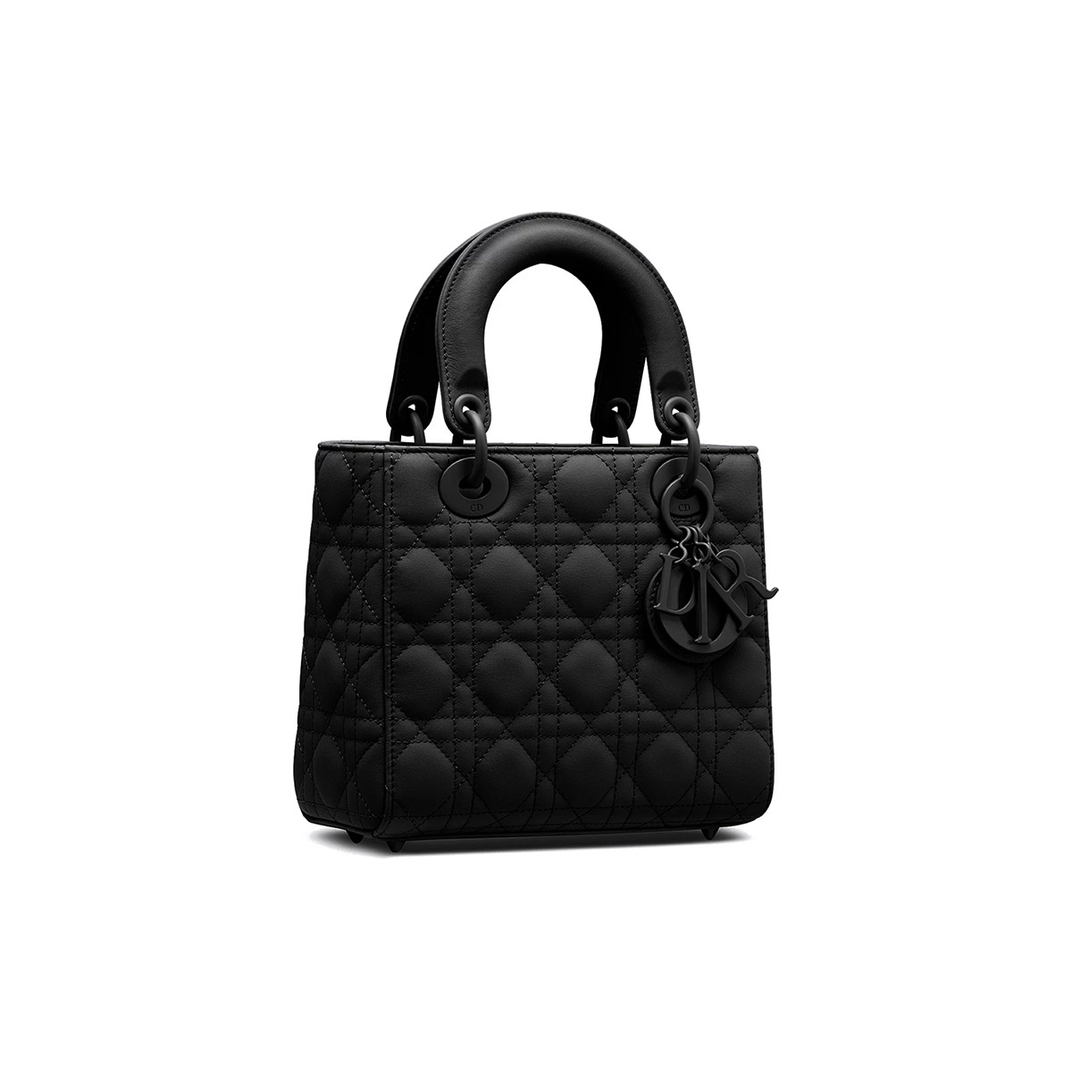 Dior Small Lady Dior Bag in Cannage Calfskin - Ultramatte Black