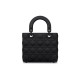 Dior Small Lady Dior Bag in Cannage Calfskin - Ultramatte Black