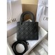 Dior Small Lady Dior Bag in Cannage Calfskin - Ultramatte Black