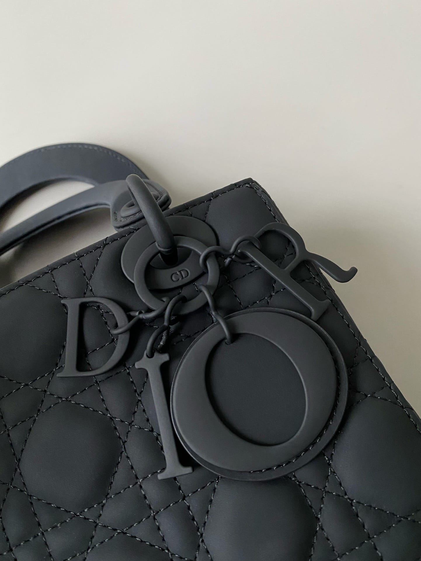 Dior Small Lady Dior Bag in Cannage Calfskin - Ultramatte Black