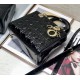 Dior Medium Lady Dior Bag in Patent Cannage Calfskin - Black