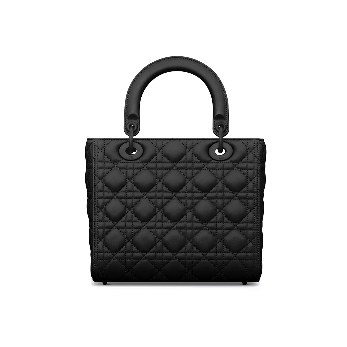 Dior Medium Lady Dior Bag in Cannage Calfskin - Ultramatte Black