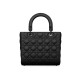 Dior Medium Lady Dior Bag in Cannage Calfskin - Ultramatte Black