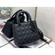 Dior Medium Lady Dior Bag in Cannage Calfskin - Ultramatte Black