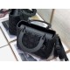 Dior Medium Lady Dior Bag in Cannage Calfskin - Ultramatte Black