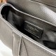 Dior Mini Saddle Bag with Strap in Grained Calfskin - Black