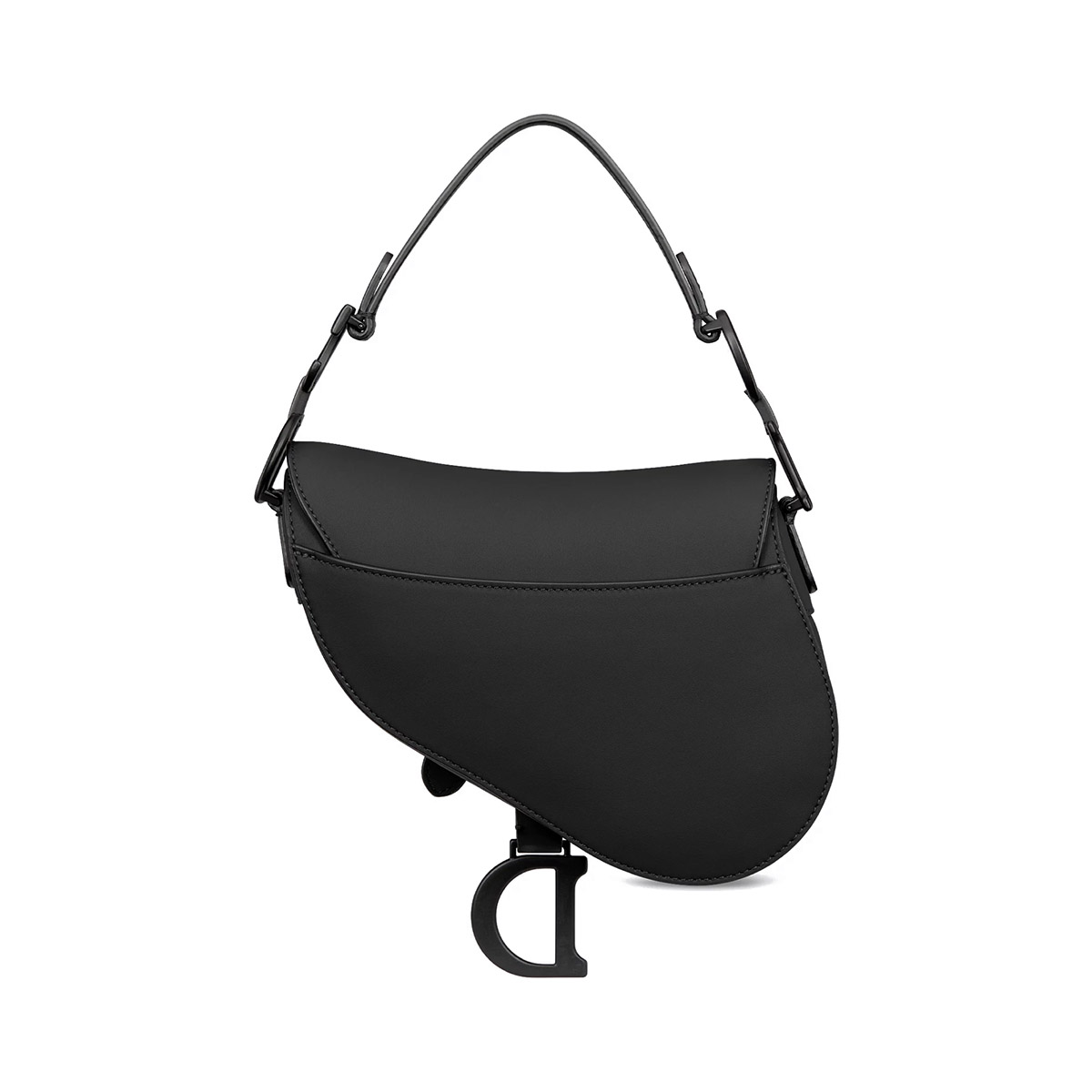 Dior Mini Saddle Bag in Calfskin - Ultramatte Black