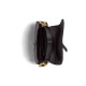 Dior Saddle Bag with Strap in Grained Calfskin - Black