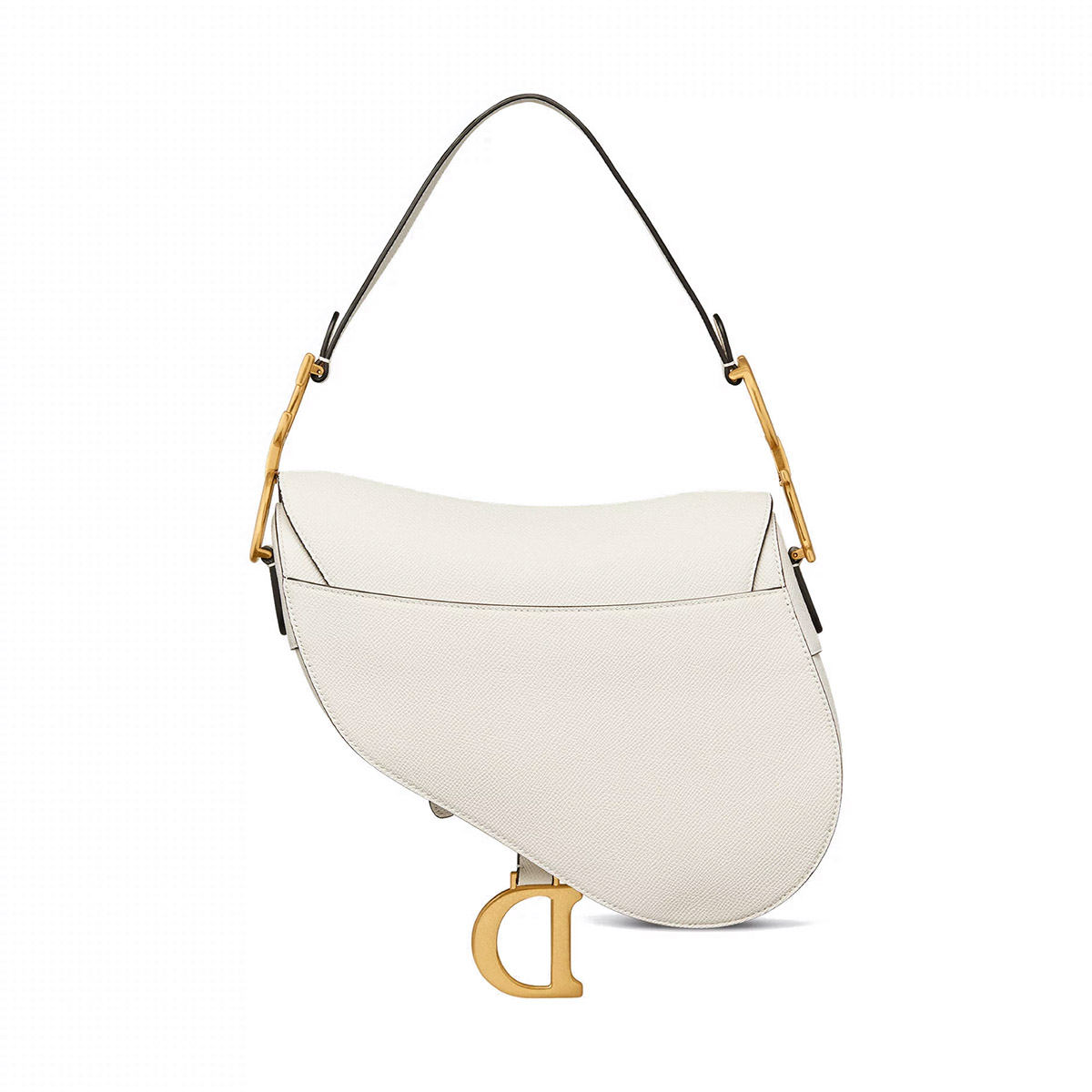 Dior Saddle Bag with Strap in Grained Calfskin - Lattte