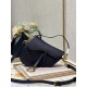 Dior Saddle Bag with Strap in Grained Calfskin - Deep Ocean Blue