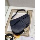 Dior Saddle Bag with Strap in Grained Calfskin - Deep Ocean Blue