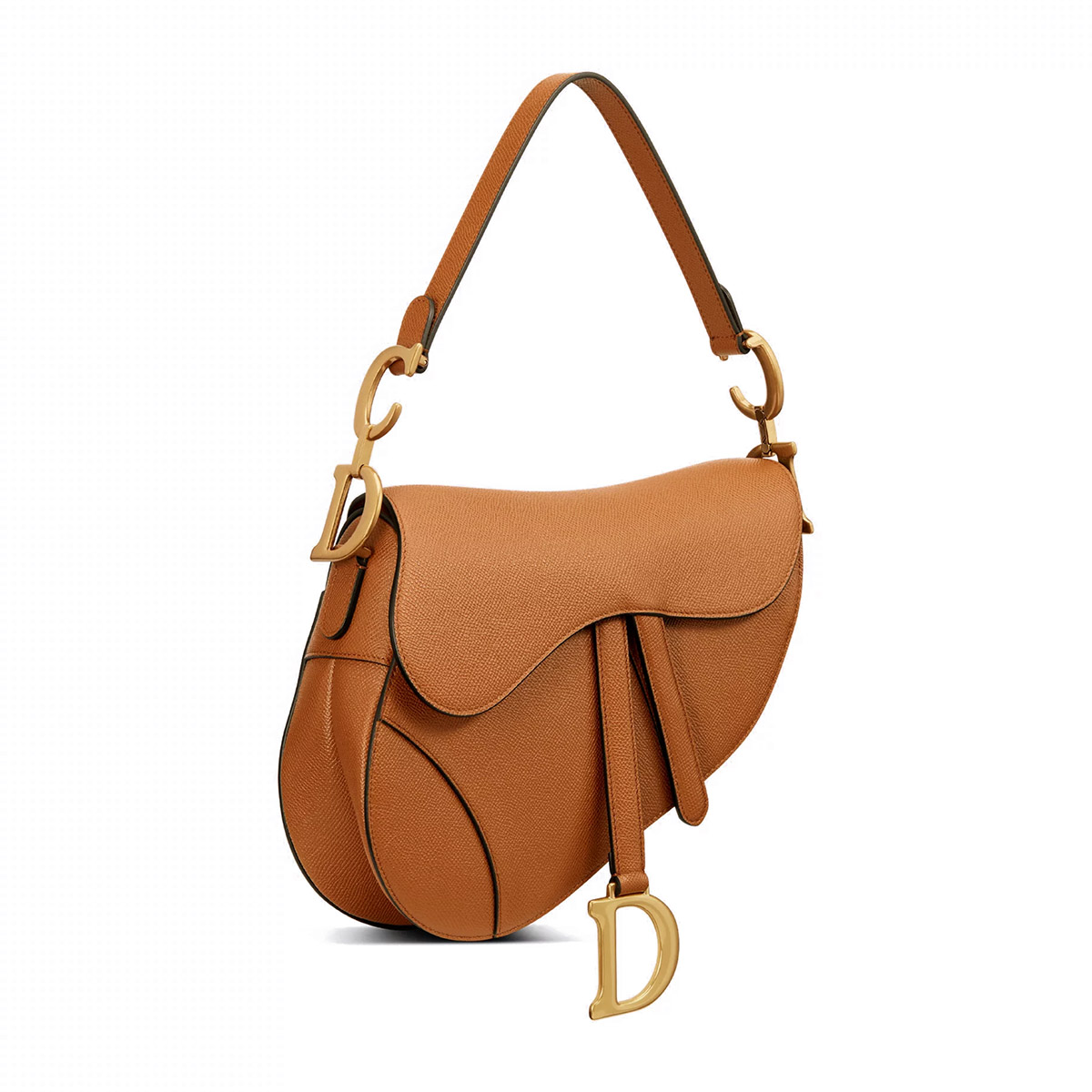 Dior Saddle Bag in Grained Calfskin - Golden Saddle