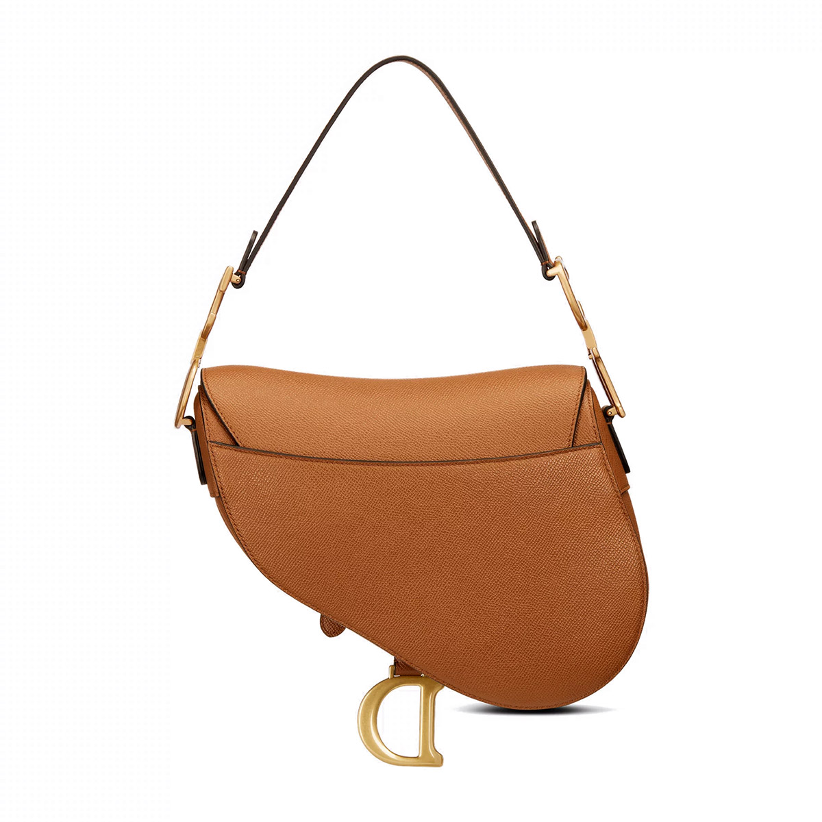 Dior Saddle Bag in Grained Calfskin - Golden Saddle