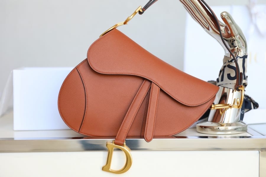 Dior Saddle Bag in Grained Calfskin - Golden Saddle