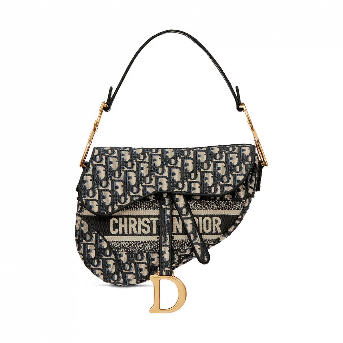 Dior Saddle Bag in Oblique Jacquard - Blue Dior