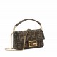 FENDI TIMELESS Baguette Mini Brown FF Jacquard Fabric Bag