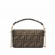 FENDI TIMELESS Baguette Mini Brown FF Jacquard Fabric Bag