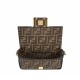 FENDI TIMELESS Baguette Mini Brown FF Jacquard Fabric Bag