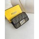 FENDI TIMELESS Baguette Mini Brown FF Jacquard Fabric Bag