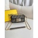 FENDI TIMELESS Baguette Mini Brown FF Jacquard Fabric Bag