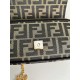 FENDI TIMELESS Baguette Mini Brown FF Jacquard Fabric Bag